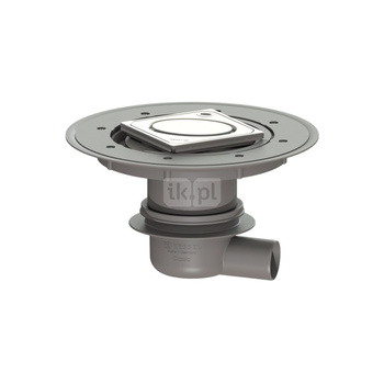 Wpust Classic DN50, odpł. boczny, nasadka Variofix i kratką owal 120x120