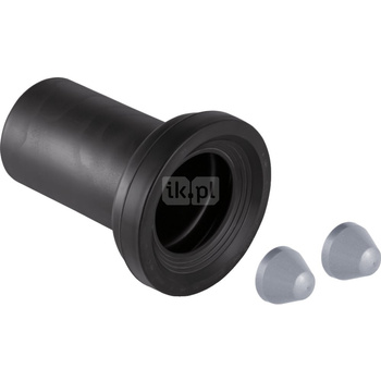 Króciec podłączeniowy odpływu Geberit z zaślepkami: d=90mm, Chrom matowy