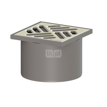 Kratka KESSEL kwadratowa ze stalowai nierdzewnej 100x100mm do wpustu