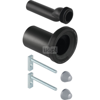Zestaw przyłączeniowy Geberit do wiszącej miski WC, z elementami mocującymi, z odsadzką: d=110mm, d1=45mm