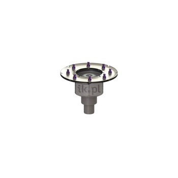 Korpus wpustu Practicus DN 50, odpł. pion., z kołnierzem dociskowym