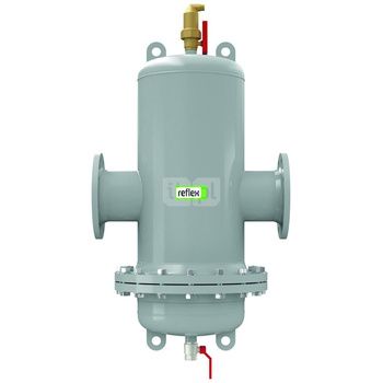 Separator mikropęcherzy REFLEX TW 150 R, 10 bar / 110'C, DN150/PN16, z kołnierzem rewizyjnym, kolor: szary