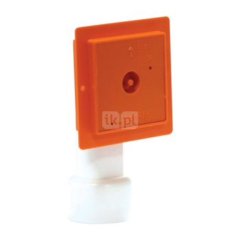 Płyta montażowa kwadratowa z kolanem ostrym do tynkowania, przeznaczona do systemu 50mm