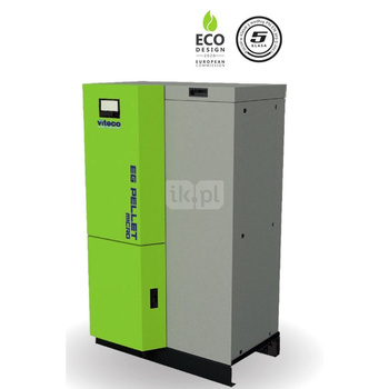 Kocioł na pellet VITECO EG PELLET MICRO G 10 kW z przyłączem c.o. z zasobnikiem o pojemności 80 l