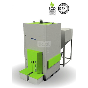 Kocioł na pellet VITECO EG MULTIFUEL P 80 kW z przyłączem c.o. z zasobnikiem o pojemności 1000 l