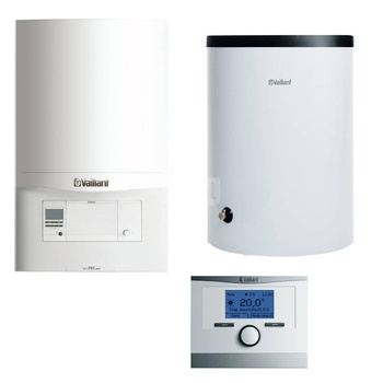 Pakiet - Kocioł gazowy jednofunkcyjny VAILLANT ecoTEC pro VC 186/5-3 kondensacyjny wiszący 5.7 - 20 kW + Czujnik c.w.u. + RegulatormultiMATIC 700 + Zasobnik c.w.uVIH R 120/6B