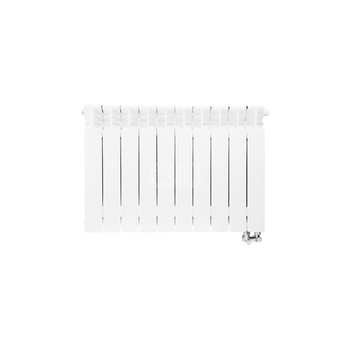 Grzejnik żeberkowy KFA Armatura G500F/D/10 aluminium, podłączenie dolne, prawe, kątowe 572 x 805 mm, kolor biały (RAL 9010)