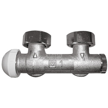 Korpus obejścia HERZ-TS-3000 z wbudowanym zaworem termostatycznym, figura kątowa, do instalacji jednorurowych, G 3/4