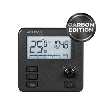 AURATON Libra R (wersja czarna) - Tygodniowy, bezprzewodowy regulator temperatury ( nadajnik 
