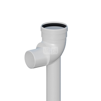 Kolano PP 87 st. redukcyjne DN80/60mm na podstawie L500mm z uszczelką [EPDM]