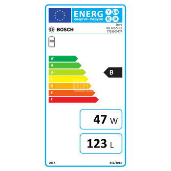 Zbiornik buforowy stojący BOSCH TERMOTECHNIKA BH 120-51B pojemność 120 l 3 bar bez wężownicy, izolacja: pianka poliuretanowa, kolor: srebrna blacha lakierowana