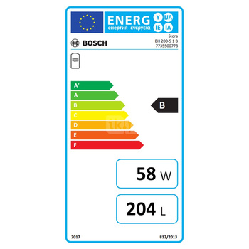 Zbiornik buforowy stojący BOSCH TERMOTECHNIKA BH 200-51B pojemność 203 l 3 bar bez wężownicy, izolacja: pianka poliuretanowa, kolor: srebrna blacha lakierowana