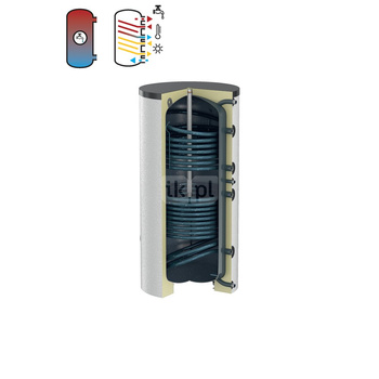 Podgrzewacz FLAMCO MEIBES DUO-SOLAR z wężownicą, 1000 l, Spiralny, Emaliowany, 73.9 kW, 10 / 16