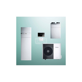 Pakiet Systemowy OZE - Pompa ciepła powietrzna powietrze-woda monoblok VAILLANT VWL 75/6A aroTHERM plus 7 kW 400 V + Centrala grzewcza uniTOWER VIH QW 190/6E + Moduł komunikacji internetowej VR 940f + Rekuperator entalpiczny recoVAIR VAR 360/4E + Regulato