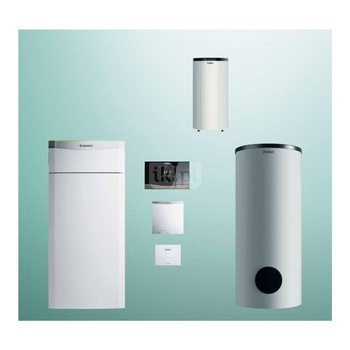 Pakiet systemowy OZE - Pompa ciepła VAILLANT VWF 117/4 flexoTHERM gruntowa solanka-woda 8.8kW 400V + Regulator sensoCOMFORT VRC 720 + Zasobnik c.w.u. VIH RW300/3BR + Zasobnik buforowy VPS R 100/1M