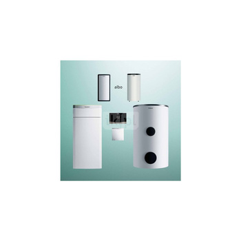 Pompa ciepła gruntowa solanka/woda VAILLANT VWF 157/4 flexoTHERM + Regulator VAILLANT sensoCOMFORT VRC 720 + Zasobnik c.w.u. VAILLANT VIH RW 300/3BR + Bufor VAILLANT VPS R 200 - PAKIET SYSTEMOWY OZE