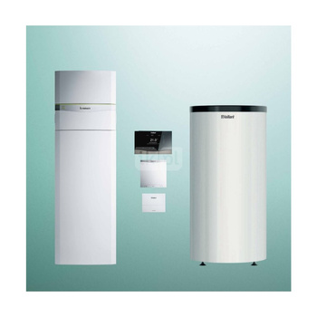 Pakiet systemowy OZE - Pompa ciepła VAILLANT VWF 118/4 flexoCOMPACT gruntowa solanka-woda 8.8kW 400V + Regulator sensoCOMFORT VRC 720 + Zasobnik buforowy VPS R 100/1M