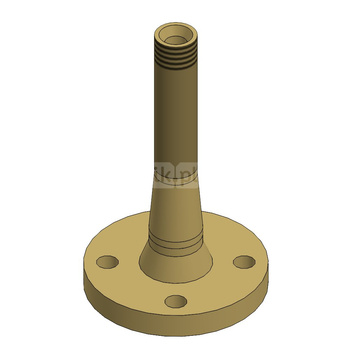 Kołnierz stalowy szyjkowy DN25 x króciec z gwintem (GZ) stoż. 3/4" pod reduktor badanie RT