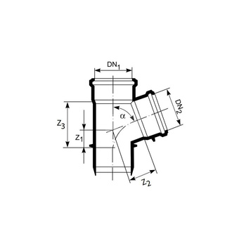 Trójnik MAGNAPLAST KG 2000 KGEA 87.5' PP-md DN 200 x DN 160 x DN 200 (ww x ww x wz), kolor zielony