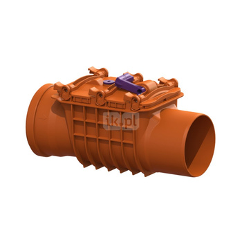 Zawór zwrotny (zasuwa burzowa) Staufix DN150 z 1 klapą z tworzywa i z zamykaniem awaryjnym