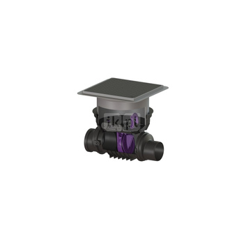 Zawór zwrotny (zasuwa burzowa) Staufix DN 125 z 1 klapką z tworzywa z pokrywa czarną