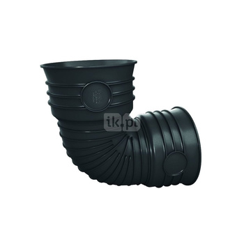 Kolano 15' MAGNAPLAST MAGNACOR MCB, PP (czarny), DN 200 (wz x ww), do kanalizacji