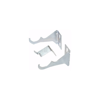 Komplet wsporników KFA Armatura, stal nierdzewna, kolor biały RAL9010 do grzejników