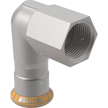 Kolano przejściowe Geberit Mapress Therm 90st. z gwintem wewnętrznym d22-Rp3/4