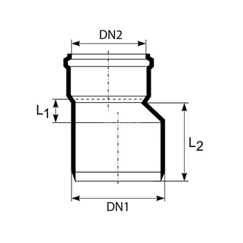 Złącze MAGNAPLAST KG 2000 KGR redukcja, PP-md (zielony), DN 315 x DN 250 (ww x wz), do kanalizacji