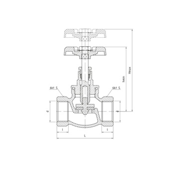 Zawór wodny PERFEXIM 3098 GW 1 1/4'' x GW 1 1/4''