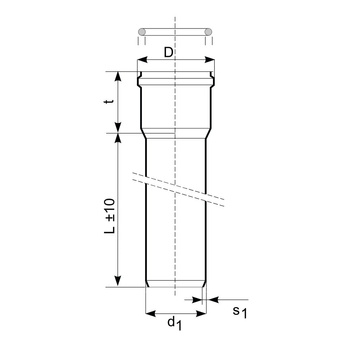 Rura kanalizacyjna zewnętrzna pvc-u MAGNAPLAST KGEL 400 x 3000 x 11.7 z kielichem wydłużonym lita pomarańczowa, klasa C - SN 8