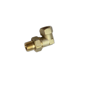 Śrubunek 90' RUMET fibra mosiądz 3/4'' x 3/4'' (GW x GZ), z uszczelką
