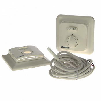 Podtynkowy termostat analogowy do sterowania ogrzewaniem elektrycznym WAT WATTSTEMP 740 2 FRAMES W