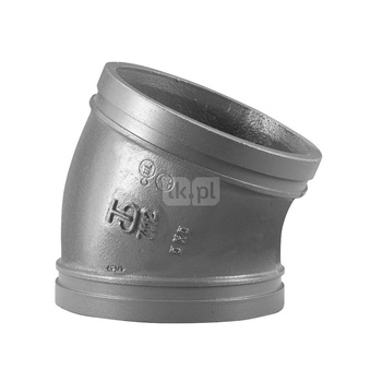 Kolano 22.5' ocynkowane Groove - 42.4