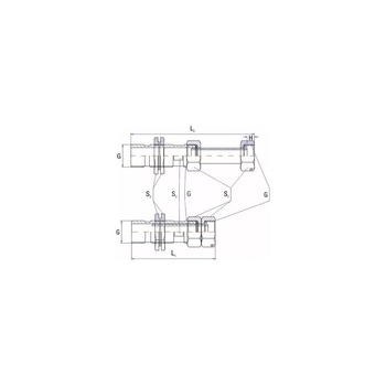 Przedłużka RUMET mosiądz 1'' x 1'' (GW x GZ), 150 mm