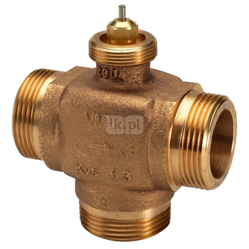 Zawór trójdrożny regulacyjny DANFOSS brąz GZ DN 25, kl. ciśn. PN 16 6.3 Kvs