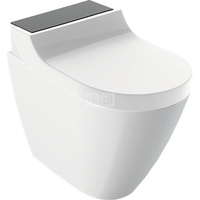 Urządzenie WC z funkcją higieny intymnej Geberit AquaClean Tuma Comfort, stojąca miska WC, przylegające do ściany: Miska ustępowa: biały / KeraTect, Panel dekoracyjny: szkło czarne