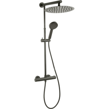 TREVI zestaw natryskowy z bateria termostatyczną TRV7U, gun metal