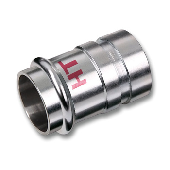 Nypel SANHA NiroSan Press Industry, stal nierdzewna, 108 mm x 114 mm (zw x GW)