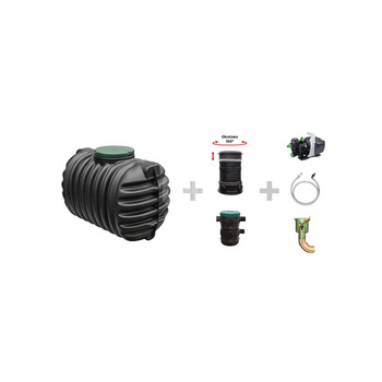 OGRÓD ECO 2.800L - podziemny zbiornik na deszczówkę, magazyn wody deszczowej, zestaw ogrodowy do magazynowania wody deszczowej, zestaw do podlewania ogrodu , Zbiornik na wodę deszczową , pompa naziemna , filtr zewnętrzny
