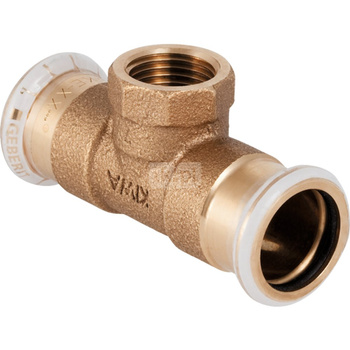 Trójnik GEBERIT Mapress Kupfer przejściowy Cu 15 mm x 1/2'' x 15 mm (mufa zaciskowa x GW x mufa zaciskowa)