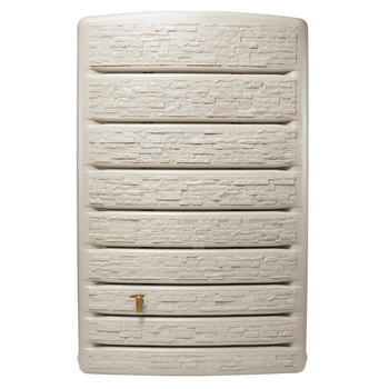 Zbiornik na wodę deszczową ExtraSlim Stone Decor, 400l, piaskowy z kranem Aqua Quick