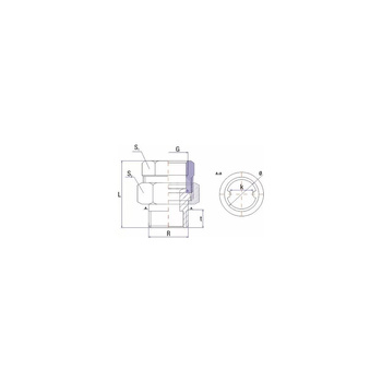 Śrubunek RUMET o-ring mosiądz 1'' x 1'' (GW x GZ)