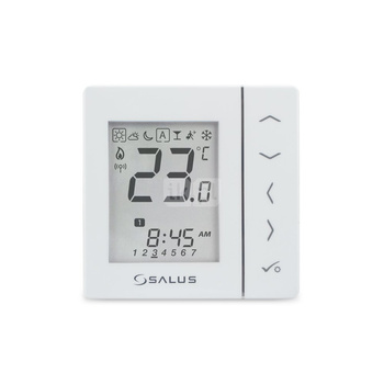Bezprzewodowy, cyfrowy regulator temperatury 4w1, biały, natynkowy, zasilany bateryjnie 4xAAA, kompatybilny z urządzeniami serii iT600RF