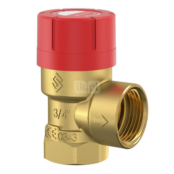 Zawór przelewowy kątowy (90') FLAMCO MEIBES Prescor mosiądz PN 16, 2.5 bar GW cylindryczny bspt-rp 3/4''