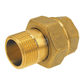 Śrubunek prosty z oringiem FERRO, mosiądz (żółty), 3/4'' (GW x GZ)