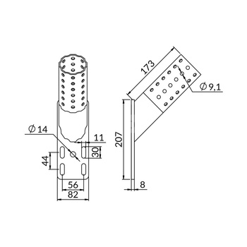 Stopa kątowa SK45 profilu KE OGCSK45KE