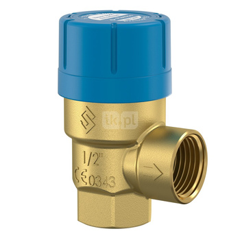 Zawór przelewowy kątowy (90') FLAMCO MEIBES Prescor B mosiądz, 7 bar GW cylindryczny bspt-rp 3/4''