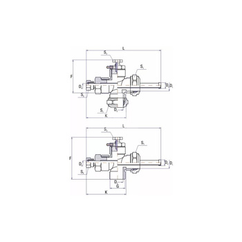 Złącze krzyżowe RUMET z tuleją zanurzeniową Mosiądz 3/4'' x 22 mm (GZ)