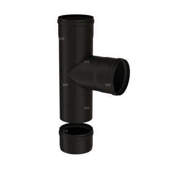 Linea Pellet Trójnik TRF-VD 90 2x kielich z deklem 80 (D080RACT)